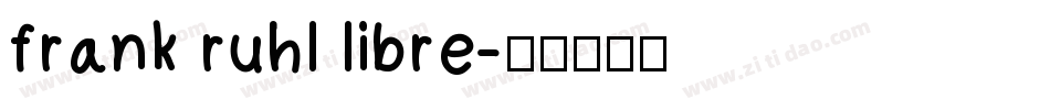 frank ruhl libre字体转换